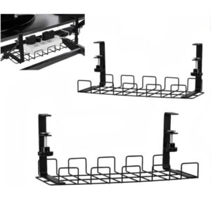 2 Pack No Drill Under Desk Cable