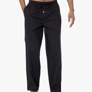 Men’s Woven Pajama Pant, Black, Small