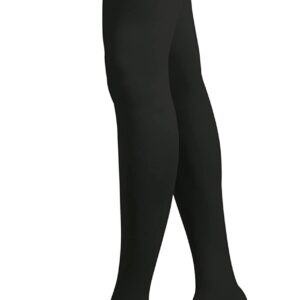 Thigh High Compression Stockings, Open Toe, Support 20-30mmHg Black XXL