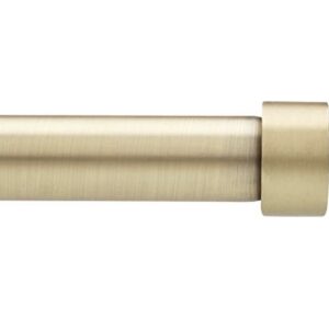 Umbra Cappa Curtain Rod, Includes 2 Matching Finials, Brackets & Hardware, 36 to 66-Inches, Brass