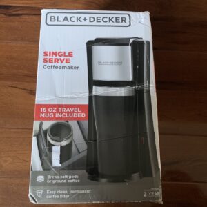 BLACK+DECKER Single Serve Coffee Maker, Travel Mug (16oz)