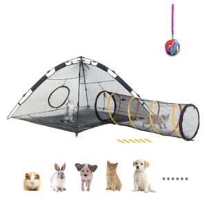 ITENT Cat Tent Outdoor Cat Enclosures for Cats Indoor, Portable Cat Playpen X-Large Outside Cat House