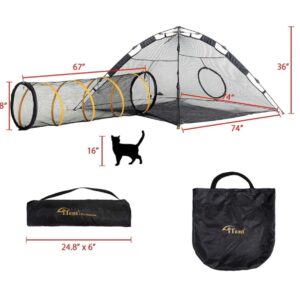 ITENT Cat Tent Outdoor Cat Enclosures for Cats Indoor, Portable Cat Playpen X-Large Outside Cat House