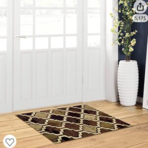 Superior Modern Viking Collection, 8mm Pile Height with Jute Backing, Geometric Trellis Pattern, Anti-Static Area Rugs – 2′ x 3′ Rug