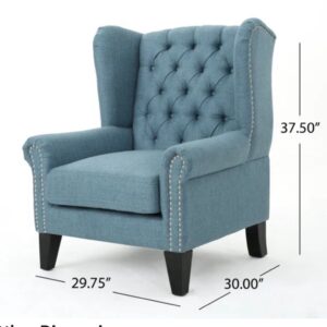 Osvaldo 29.75″ Wide Tufted Polyester Wingback Chair