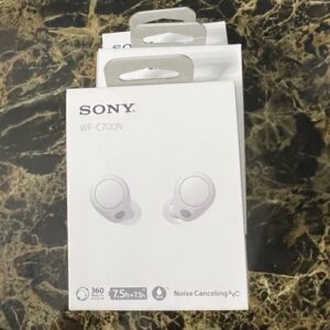 Sony WF-C700N Truly Wireless Noise Cancelling in-Ear Bluetooth Earbud Headphones with Mic and IPX4 Water Resistance, White