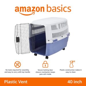 Amazon Basics Pet Carrier Kennel With Plastic Ventilation, 40-Inch (missing wheels and two attach)